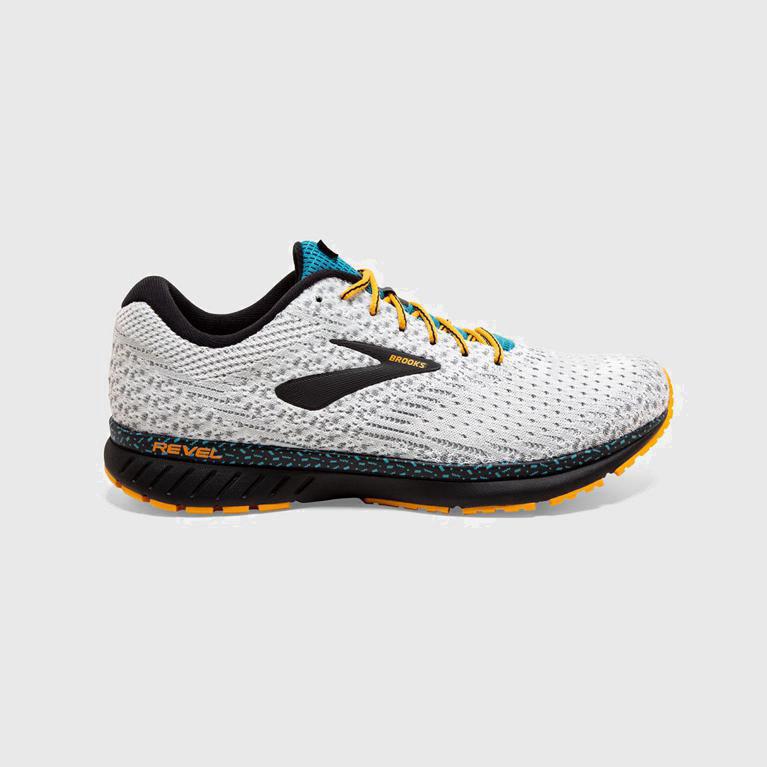 Brooks Revel 3 Hardloopschoenen voor Heren Wit (RJETU-4053)